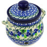Polish Pottery Garlic and Onion Jar 6&quot; Limeberry