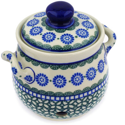 Polish Pottery Garlic and Onion Jar 6&quot; Maia