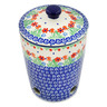 Polish Pottery Garlic and Onion Jar 7&quot; Babcia&#039;s Garden