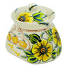 Polish Pottery Garlic and Onion Jar 7&quot; Hawaii Sunshine UNIKAT