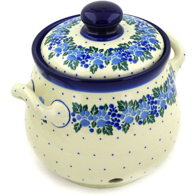 Polish Pottery Garlic and Onion Jar 7&quot; Heaven Sent