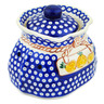 Polish Pottery Garlic and Onion Jar 9&quot; Blue Eyes