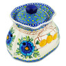 Polish Pottery Garlic and Onion Jar 9&quot; Orchid Crown UNIKAT