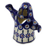 Polish Pottery Ghost Candle Holder Peacock