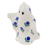 Polish Pottery Ghost Figurine 0" Blue Buds