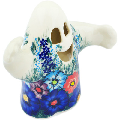 Polish Pottery Ghost Figurine 7&quot; Peeping Through UNIKAT