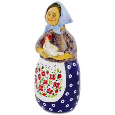 Polish Pottery Girl Figurine 0&quot; UNIKAT