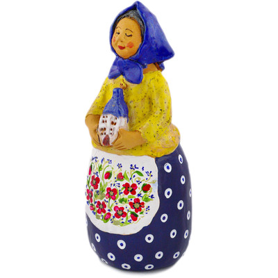 Polish Pottery Girl Figurine 0&quot; UNIKAT