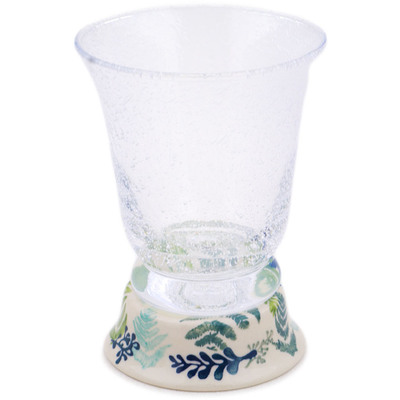 Polish Pottery Glass 11 oz Fern Frenzy UNIKAT