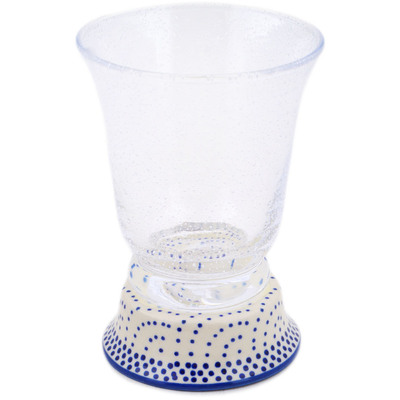Polish Pottery Glass 11 oz Misty Blue UNIKAT