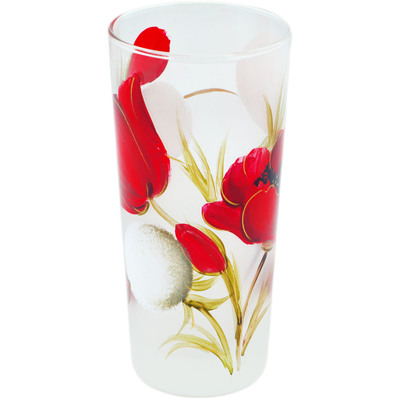 Glass Glass 13 oz Frosty Poppies