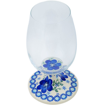 Polish Pottery Glass 18 oz Bloom Queens