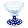 Polish Pottery Glass 7 oz Blue Eyed Peacock