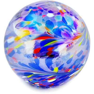 Glass Glass Ball 10&quot; Sparkly Cobalt
