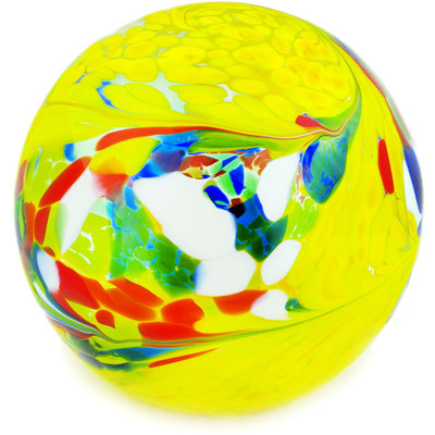 Glass Glass Ball 8&quot; Yellow