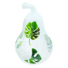 Glass Glass Candle Holder 12&quot; Frosty Leaves