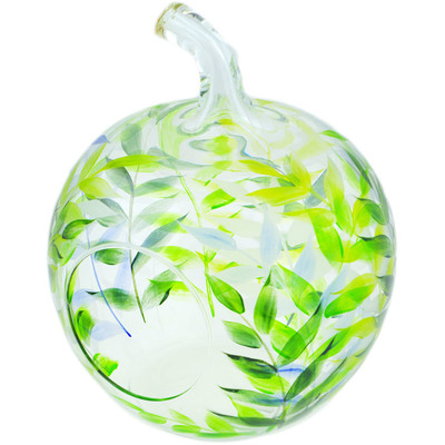 Glass Glass Candle Holder 9&quot; Fern Glass