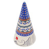 Polish Pottery Gnome Figurine 3&quot; Blue Cress