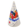 Polish Pottery Gnome Figurine 3" Bold Poppies UNIKAT