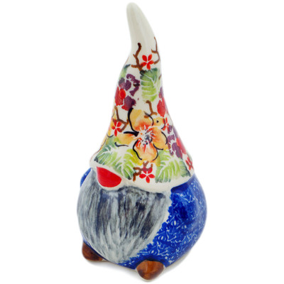 Polish Pottery Gnome Figurine 3&quot; Dogwood Dreams UNIKAT