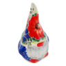 Polish Pottery Gnome Figurine 3&quot; Red Finesy UNIKAT