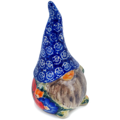 Polish Pottery Gnome Figurine 5&quot; Petal Play UNIKAT