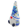 Polish Pottery Gnome Figurine 7&quot; Blue Pansy