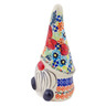 Polish Pottery Gnome Figurine 7&quot; Bold Poppies UNIKAT