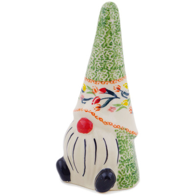 Polish Pottery Gnome Figurine 7&quot; Tulip Ring
