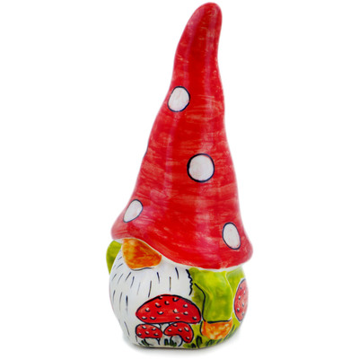 Polish Pottery Gnome Figurine 8&quot; UNIKAT