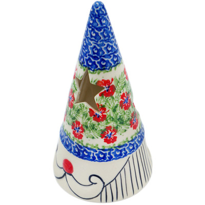 Polish Pottery Gnome Luminary Midsummer Bloom