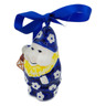 Polish Pottery Gnome Ornament 4&quot; Simple Daisy