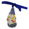 Polish Pottery Gnome Ornament 4&quot; Wave Of Flowers