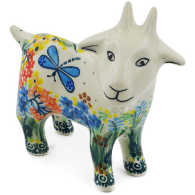 Polish Pottery Goat Figurine 6&quot; Garden Delight UNIKAT