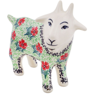 Polish Pottery Goat Figurine 6&quot; Maraschino