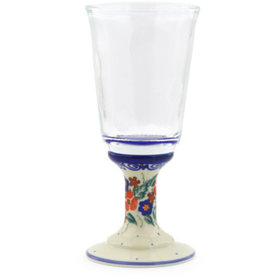 Polish Pottery Goblet 10 oz UNIKAT