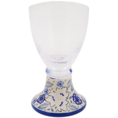 Polish Pottery Goblet 12 oz Winter Wedding UNIKAT