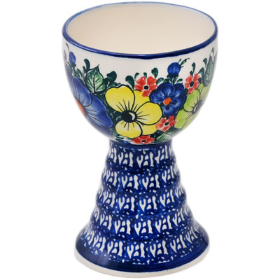 Polish Pottery Goblet 5 oz Summertime Blues