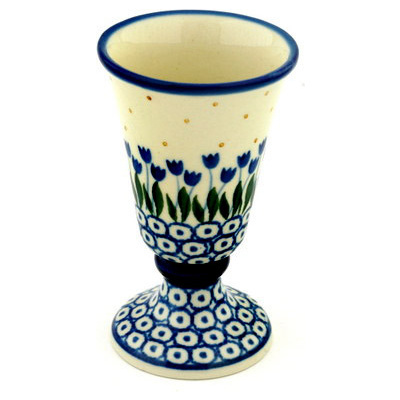 Polish Pottery Goblet 5 oz Water Tulip