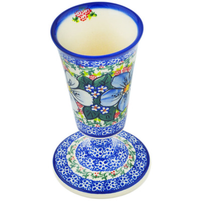 Polish Pottery Goblet 7 oz Floral Dream UNIKAT