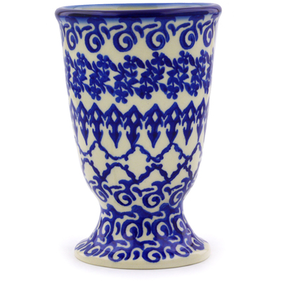 Polish Pottery Goblet 7 oz Winter Blue