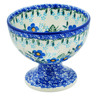 Polish Pottery Goblet 8 oz Blue Joy
