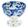 Polish Pottery Goblet 8 oz Blue Spring