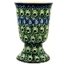 Polish Pottery Goblet 8 oz Peacock Tail UNIKAT