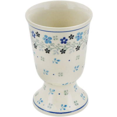 Polish Pottery Goblet 8 oz Petals In The Wind