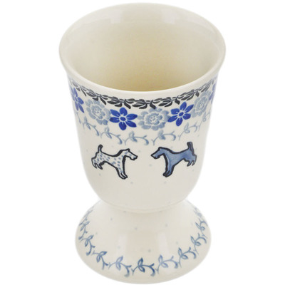 Polish Pottery Goblet 8 oz Schnauzer Sweetness