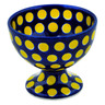 Polish Pottery Goblet 8 oz Yellow Dots