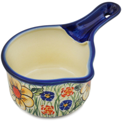 Polish Pottery Gravy Boat 10 oz Spring Garden UNIKAT