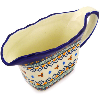 Polish Pottery Gravy Boat 11 oz Albuquerque UNIKAT