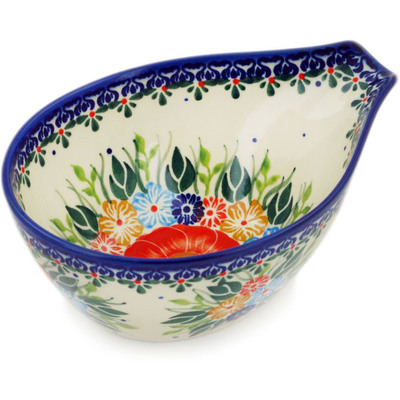 Polish Pottery Gravy Boat 13 oz Summer Bunch